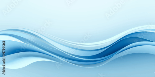 Abstract blue wave background with smooth flowing lines and modern design suitable for wallpaper or business use