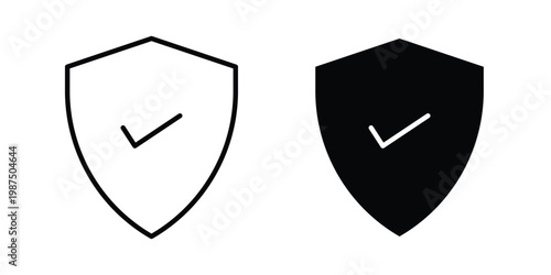 Insured icon vector graphic clipart and line art style set