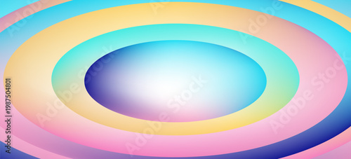 Bright colorful circle gradient set. Round blur gradation background collection. Iridescent radial blurry shape pack for poster, banner, leaflet, brochure. Eps10