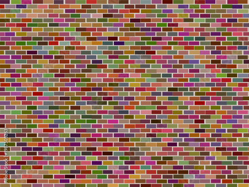 Red Brick Wall Pattern Mortar Joint Texture Design