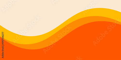 Bright wavy background with warm retro autumn colors. Cool hippie background. Retro psychedelic wavy design from the 60s and 70s.