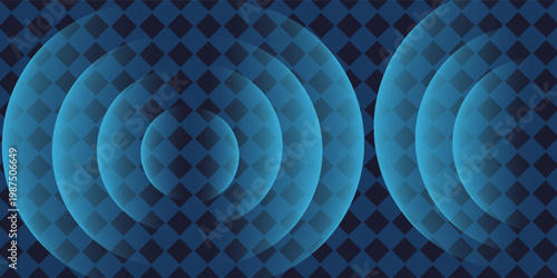 Sound wave. Signal concentric circle. Round light effect. Wifi range. Radio station signal. Water ripple with circle waves. A place or a painful point. Radar screen. Vector effect.