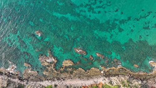 rough waves crashing on rocks, nicosia, cyprus