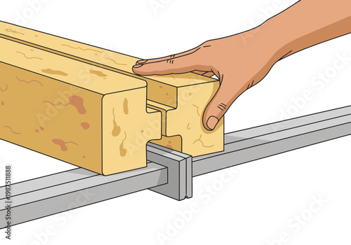 Close-up of a hand applying sealant to a joint in insulation board. Clear detail showcasing material and construction. Professional, informative image.