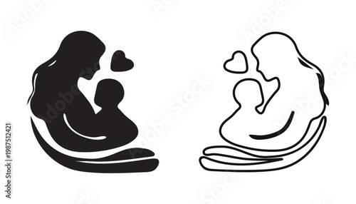 Mother and child a dual representation of nurturing and connection