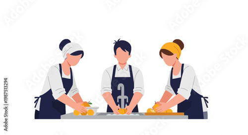 Kids Cooking Class: Children Learning Kitchen Skills and Making Food Together