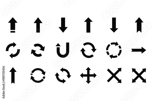 directional symbols vector illustration flat design