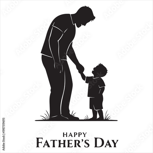 happy fathers day father receiving gifts from children