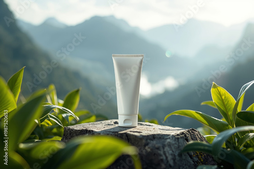 green grass in the mountains