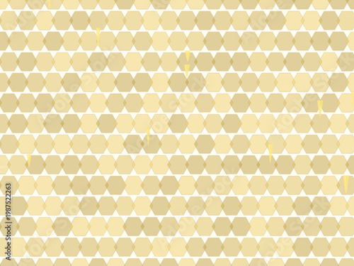Honeycomb Honey Drip Hexagon Pattern Background