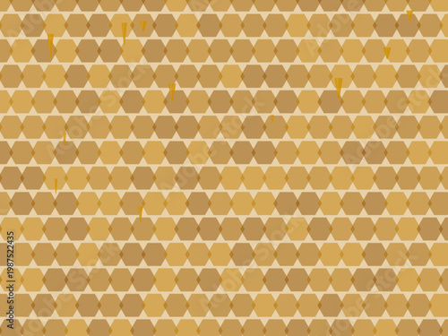 Honeycomb Drip Pattern Hexagon Honey Background