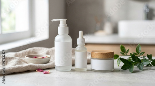 Maqueta de productos para marca cosmética