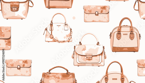 A Collection of Elegantly Designed Handbags Featuring Subtle Patterns and Versatile Styles for Everyday Fashion Enthusiasts and Luxury Aficionados