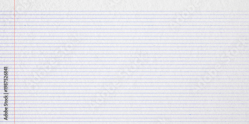 Tableau sur toile Vintage lined notebook paper background with horizontal and vertical lines, aged