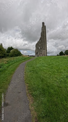 Saint Marys abbey is located next to Trim castle, the largest Anglo-Norman fortification in Ireland
