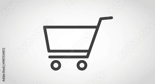 Shopping cart icon simple design for online store and retail concept