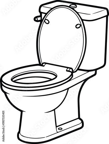 toilet commode icons in various styles on transparent background