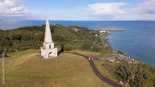 Aerial view of Killiney Hill in Dublin, Ireland