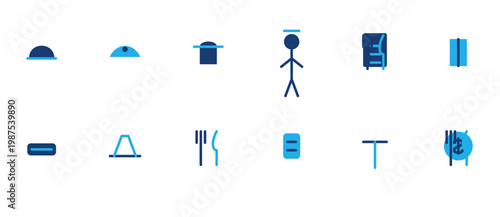 Food Restaurant Icon Pack, Burger, Coffee, Chef Flat Icons