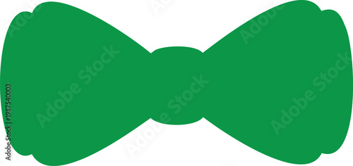 Isolated green bow tie on a white background, bowtie accessory