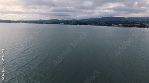 Arial view from Poolbeg towards Merrion - Dublin Ireland