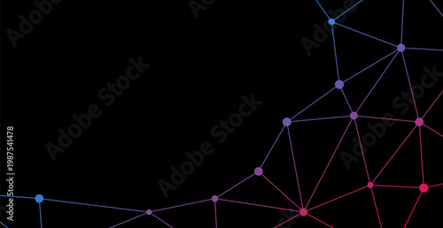 Futuristic Digital Network Connection Background. Technology Banner. Wallpaper. Vector Illustration