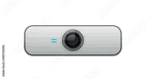 Modern ceiling-mounted conference room video camera with status light indicator