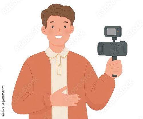 Stock Inspector Examining Camera