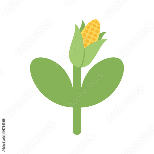 Stylized Corn Plant Icon