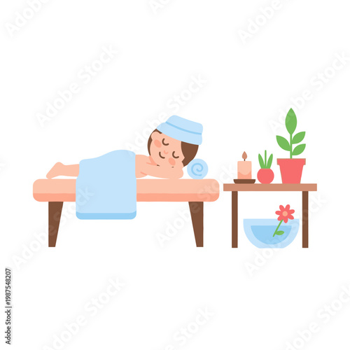 Relaxing spa treatment for wellness and self-care