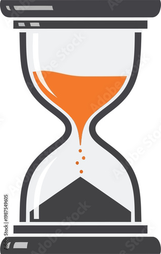 Elegant hourglass icon a symbol of time patience and the flow of moments in life