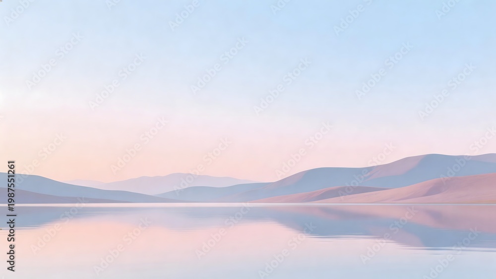 Obraz premium calm lake with mountain reflection