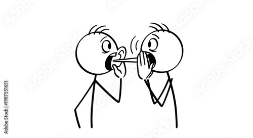 Two Men Sharing a Secret Whisper.