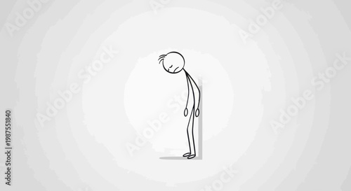 Simple Stick Figure Illustration of Man.