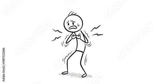 Stick Figure Experiencing Pain or Discomfort.