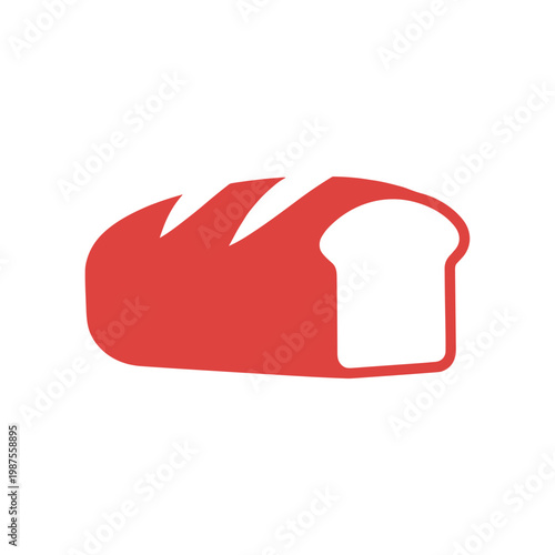 Red loaf of bread in a minimalist design for World Food Safety Day
