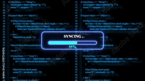 Programming code with syncing progress bar loading