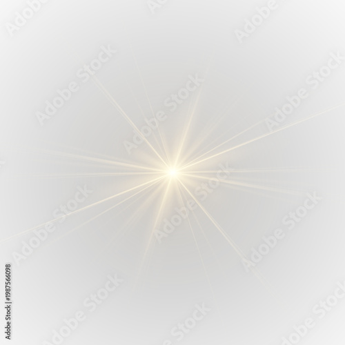 Canvas Print Golden stars PNG on transparent background