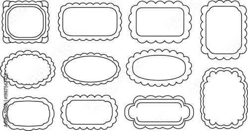 Decorative frame vector collection intricate borders shapes for design projects