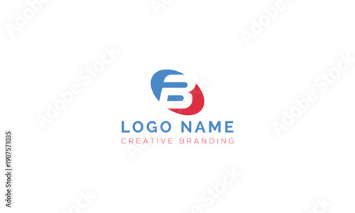 Modern b initial logo design with elliptical elements elliptical branding