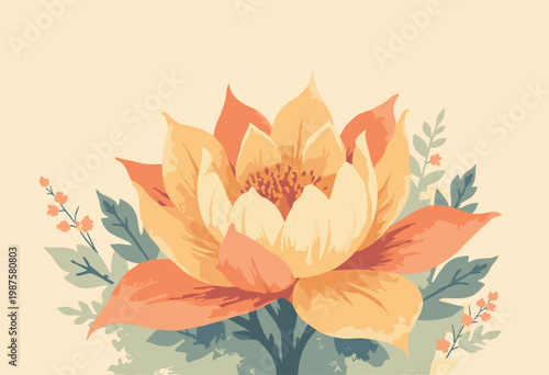 Abstract concept blooming flower where petals are made curled pages from old vintage books, representing citys literary culture Warm beige colors antique textures No text