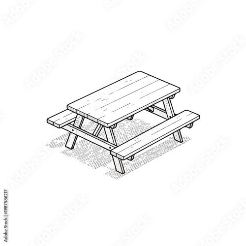 Picnic Table in Park