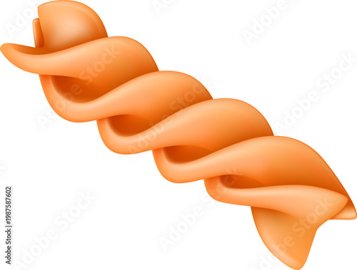 Realistic pasta, italian spaghetti, shells, farfalle and cavatappi. Italian cuisine dish, pasta types gemelli and penne vector illustration set. Macaroni types