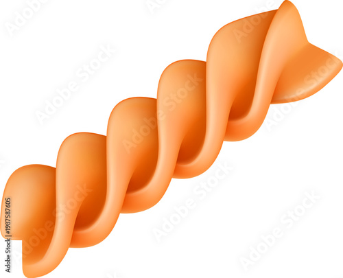 Realistic pasta, italian spaghetti, shells, farfalle and cavatappi. Italian cuisine dish, pasta types gemelli and penne vector illustration set. Macaroni types