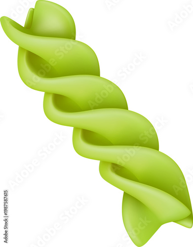 Realistic pasta, italian spaghetti, shells, farfalle and cavatappi. Italian cuisine dish, pasta types gemelli and penne vector illustration set. Macaroni types