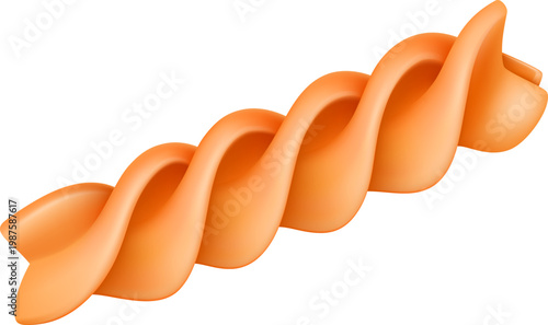 Realistic pasta, italian spaghetti, shells, farfalle and cavatappi. Italian cuisine dish, pasta types gemelli and penne vector illustration set. Macaroni types