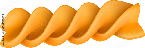 Realistic pasta, italian spaghetti, shells, farfalle and cavatappi. Italian cuisine dish, pasta types gemelli and penne vector illustration set. Macaroni types