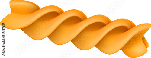 Realistic pasta, italian spaghetti, shells, farfalle and cavatappi. Italian cuisine dish, pasta types gemelli and penne vector illustration set. Macaroni types