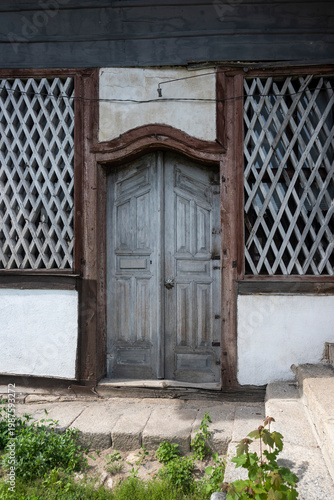 Street and old houses at historical town of Koprivshtitsa, Bulgaria
