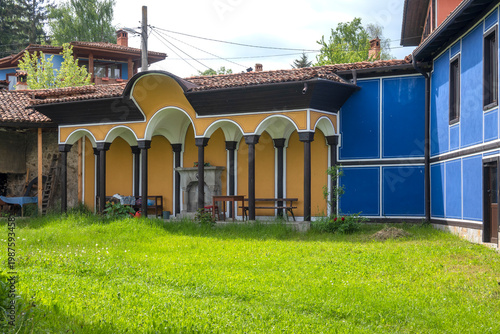 Street and old houses at historical town of Koprivshtitsa, Bulgaria